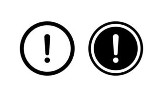 Warning, Exclamation Mark Icon Sign Symbol in Circle Line vector