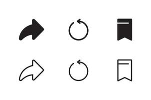 Share, Reload, and Save Icon Symbol Vector