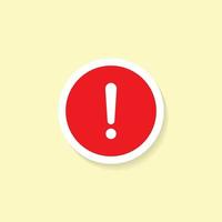 Exclamation Mark, Warning Icon Sign Symbol in Flat vector