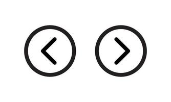 Turn Right and Left Arrow Icon. Previous and Next Sign Symbol vector