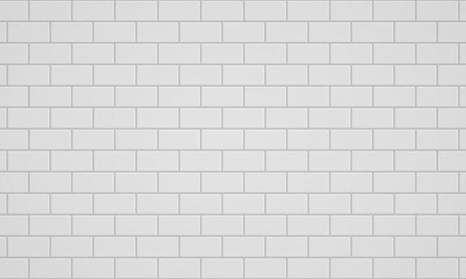White Brick Wall Texture Background. Clay Brickwork Vintage Template. Stone Material Construction Backdrop. Building Concrete Masonry Pattern. Abstract Wallpaper Design. Vector Illustration.