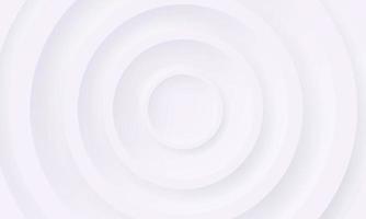 White Circle Texture Pattern in Neumorphism Style. Light Clean Round Neomorphism. Circular Platform Neumorphism Emboss Banner. 3D Abstract Modern Wallpaper Design. Vector Illustration.