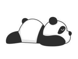 panda está durmiendo, dibujos animados, pegatinas vector