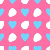 Beautiful easter egg heart pattern, great design for any purposes. Heart love blue background. Simple spring easter background. Abstract easter egg heart pattern for textile design. vector