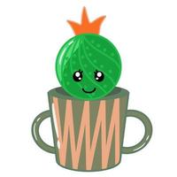 Vector for cute cactus character