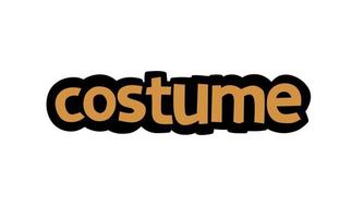 COSTUME writing vector design on white background