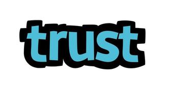 TRUST writing vector design on white background