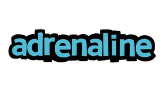 ADRENALINE writing vector design on white background