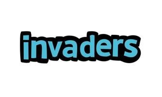 INVADERS writing vector design on white background