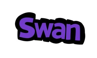 SWAN writing vector design on white background