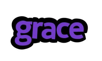 GRACE writing vector design on white background