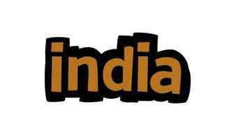 INDIA writing vector design on white background