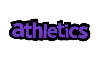 ATHLETICS writing vector design on white background