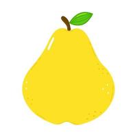 Cute funny pear character. Vector hand drawn cartoon kawaii character illustration icon. Isolated on white background. Pear character concept