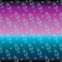 Space seamless pattern print design for Kids with stars, rockets. design for fashion fabrics, textile graphics, prints. vector