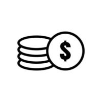 icono de dólar estilo de icono de línea. adecuado para símbolo de dinero, negocios. diseño simple editable. vector de plantilla de diseño