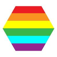 Rainbow color in hexagon shape for template, banner and background. vector