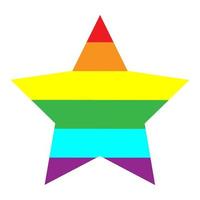 LGBT rainbow color in star shape for template, banner and background. vector