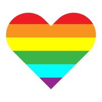 color del arco iris lgbt en forma de corazón para plantilla, banner y fondo. vector