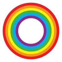 LGBT rainbow color in donut shape for template, banner and background. vector