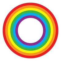 color del arco iris lgbt en forma de donut para plantilla, banner y fondo. vector