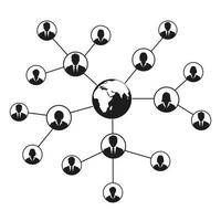 concepto de red social. conectando personas. negocios en red vector