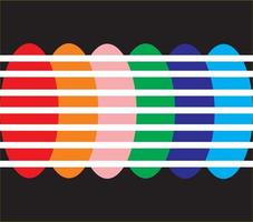 image of a rectangle with circles lined up and colorful vector