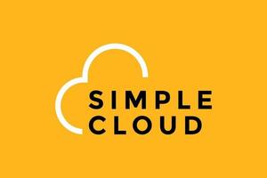 logotipo de nube simple vector