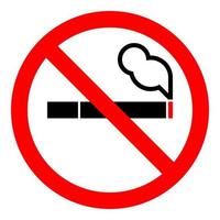stop smoking logo no smoking sign symbol black cigarette, one fire hotspot vector
