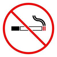 dejar de fumar logo símbolo de signo de no fumar, cigarrillo blanco negro vector