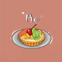 illustration of pie vector