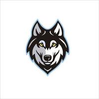 Print wolf character design for your mascot, t-shirt and identity vector