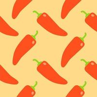 Seamless pattern of red hot chili peppers vector illustration
