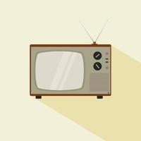 televisión vieja solo icono de la vejez en web plana del ejemplo de la acción del símbolo del vector del estilo. Ilustración de vector de diseño plano de televisión retro y vintage