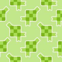 ketupat seamless pattern flat design vector illustration