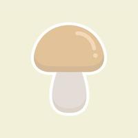 icono de vector plano aislado de hongo comestible shiitake. iconos de hongos champiñones. iconos vectoriales de hongos aislados en el fondo de color