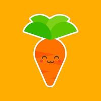 Cute happy smiling skater carrot character. Vector modern trendy flat style cartoon illustration icon design. Isolated on white background. Carrot character concept