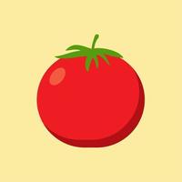 tomato flat design. can be used in restaurant menu, cooking books and organic farm label. Healthy food. Tasty vegan . Organic product. Culinary ingredient. Detailed vector design