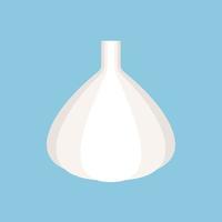 Garlic flat style. Isolated object. Vegetable from the garden. Organic food. Vector illustration.