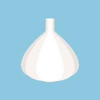 Garlic flat style. Isolated object. Vegetable from the garden. Organic food. Vector illustration.