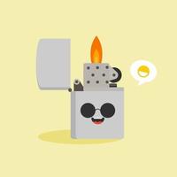 Lighter icon. Flat illustration of lighter vector icon for web design. Risk and dangerous about fire or flame. warning for Flammable