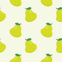 pear flat design seamless pattern. Seamless pattern with leaves and vegetable. Vector illustration of art. Vintage background. Kitchen and restaurant design for fabrics, paper
