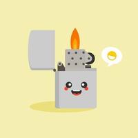 Lighter icon. Flat illustration of lighter vector icon for web design. Risk and dangerous about fire or flame. warning for Flammable