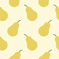 pear flat design seamless pattern. Vector illustration of art. Vintage background. Kitchen and restaurant design for fabrics, paper.