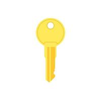 Key lock icon. Flat design style modern vector illustration. Isolated on stylish color background. Flat long shadow icon. Elements in flat design.