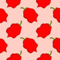 carolina reaper hottest chili pepper seamless pattern. can use for mascot, perfect for logo, web, print illustration, culinary, restaurant, cuisine. vector