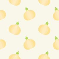onion flat design seamless pattern. Seamless pattern with leaves and vegetable. Vector illustration of art. Vintage background. Kitchen and restaurant design for fabrics, paper