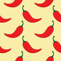 chili seamless pattern flat design vector illustration