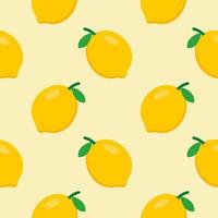 lemon seamless pattern flat design vector illustration
