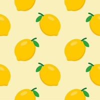 lemon seamless pattern flat design vector illustration